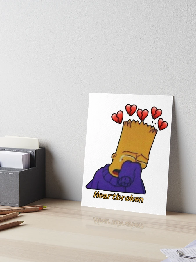 Sad Bart Art Board Print by Theo C