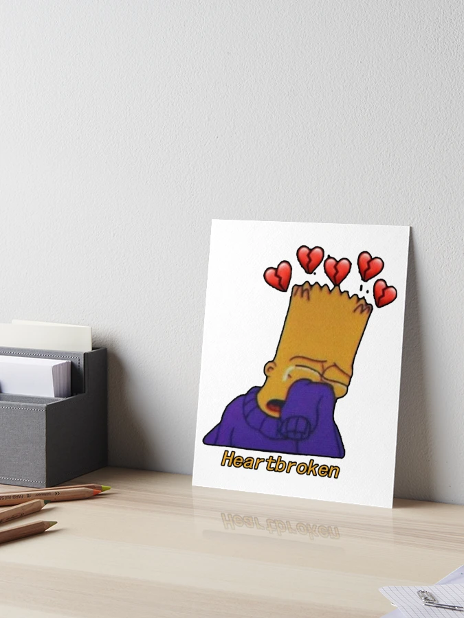 Bart sad Art Board Print by Loony80