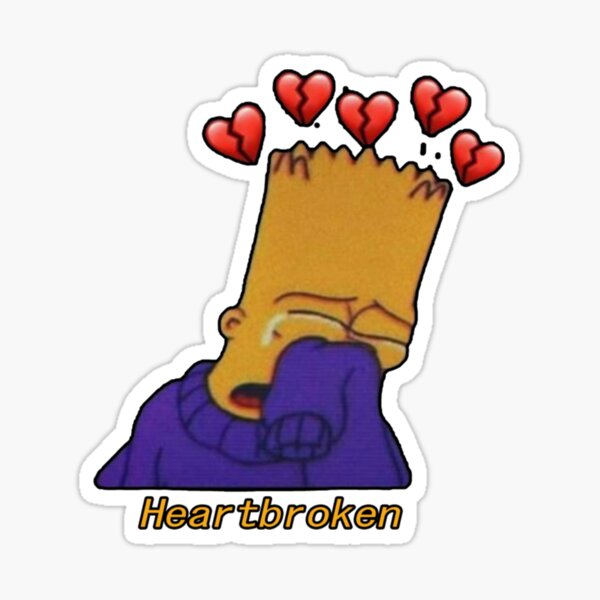 Bart sad Sticker by Loony80