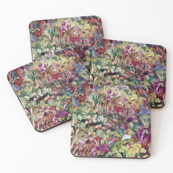 Item preview, Floral blooms and flowers exotic garden, roses and flowers, botanical pattern, flowers illustration, plants pattern, multicoloured red floral designed and sold by ZeinabTaha.