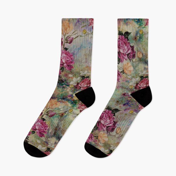 Item preview, Colorful flowers and roses exotic summer garden, botanical pattern, floral illustration, yellow vintage floral designed and sold by ZeinabTaha.