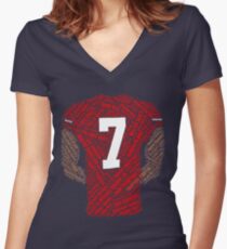 Colin Kaepernick: Carrying the Weight Women's Fitted V-Neck T-Shirt