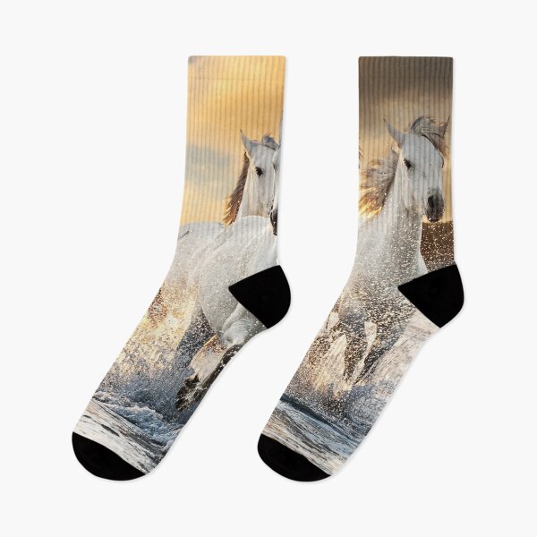 Item preview, White Horse - Herd White Horses Running Through Water designed and sold by ONORMAL.