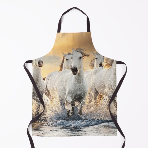 Item preview, White Horse - Herd White Horses Running Through Water designed and sold by ONORMAL.
