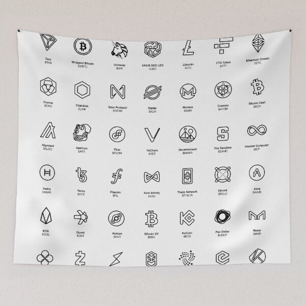 Item preview, Coin Market Cap Top Cryptos - v2 designed and sold by ClothingnCrypto.