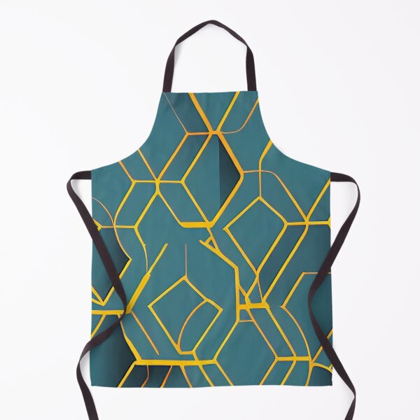 Item preview, abstract yellow hexagons on green background designed and sold by I-A-Troy.