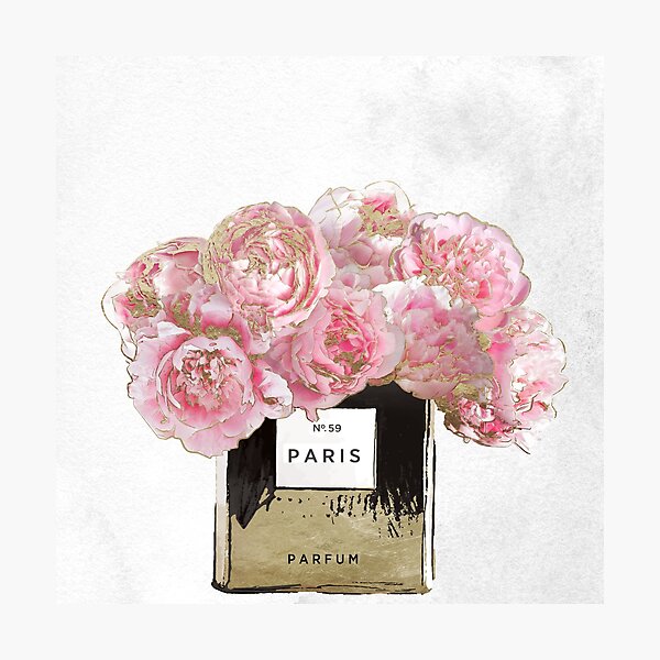 Coco Noir Perfume With Pink Peonies