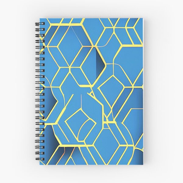 Item preview, abstract yellow hexagons on blue background designed and sold by I-A-Troy.