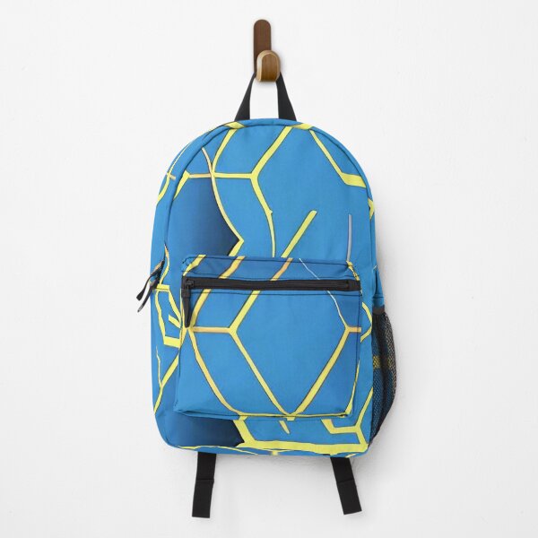 Item preview, abstract yellow hexagons on blue background designed and sold by I-A-Troy.