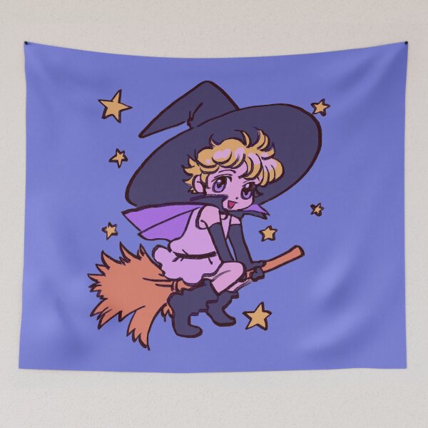 Item preview, I draw chibi vanilla riding on a broom with stars / sugar sugar rune designed and sold by RansRoom.