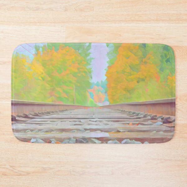 Item preview, Railroad After a Fall Storm - Pastels - Trains designed and sold by MistyMorningsOR.