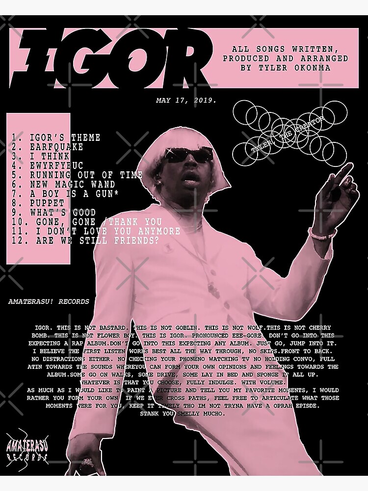 IGOR IGOR's Theme, Tyler the creator, Vintage poster art, Poster wall  art