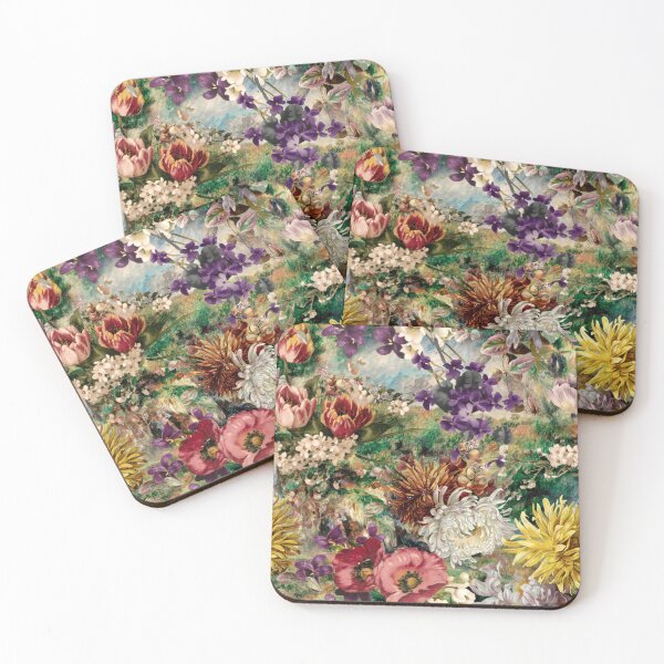Item preview, Stylish floral pattern paradise, roses and flowers, botanical pattern, flowers illustration, plants pattern, multicoloured green floral designed and sold by ZeinabTaha.