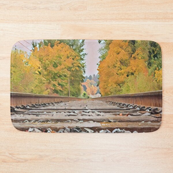 Item preview, Railroad After a Fall Storm - Soft Pinks - Trains designed and sold by MistyMorningsOR.