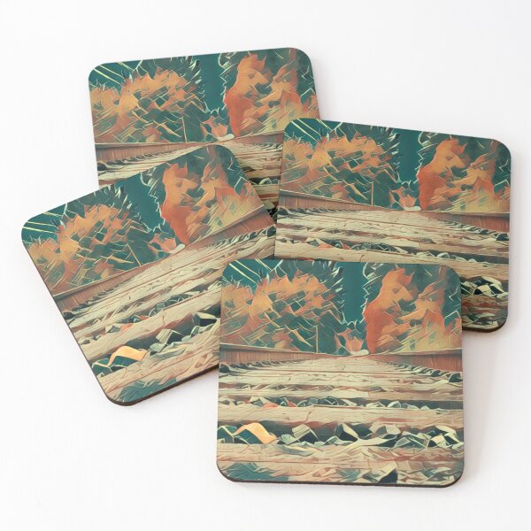Item preview, Copy of Railroad After a Fall Storm - Abstract Earth Tones- Trains designed and sold by MistyMorningsOR.