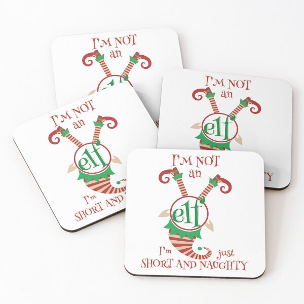 Item preview, Christmas Gift - I'm not an Elf, I'm just Short and Naughty  (WHITE) designed and sold by zicutza.