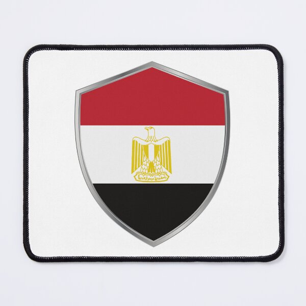 Item preview, Egyptian National Flag With Eagle of Saladin Shield Design designed and sold by EgyptConnection.
