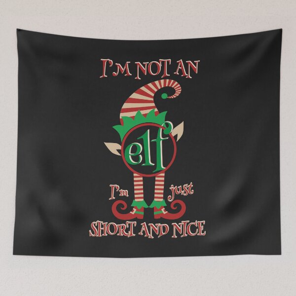 Item preview, Christmas Gift - I'm not an Elf, I'm just Short and Nice (Black) designed and sold by zicutza.