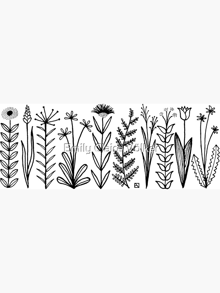 Blumenmuster scharz/weiß / flower pattern by lillylotus
