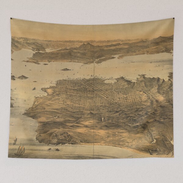 Item preview, Bird's Eye View of San Francisco, California (1868) designed and sold by allhistory.