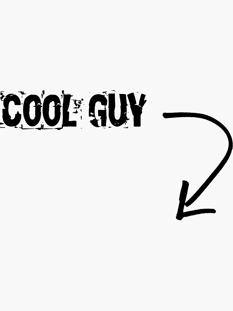 "cool guy arrow helmet sticker " Sticker for Sale by lukecoombes