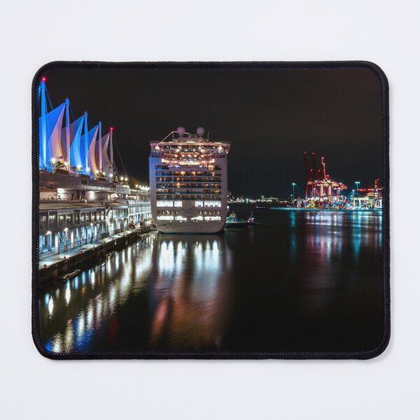 Item preview, Ruby Princess Docked At The Canada Place At Night designed and sold by rawshutterbug.