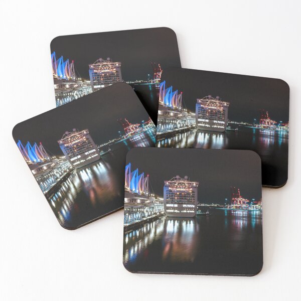 Item preview, Ruby Princess Docked At The Canada Place At Night designed and sold by rawshutterbug.