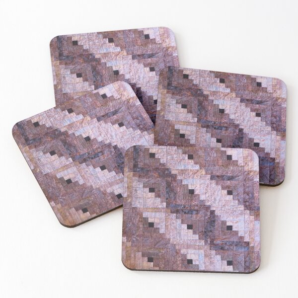 Item preview, "Winter Leaves" Log Cabin Quilt designed and sold by Jean Gregory Evans.