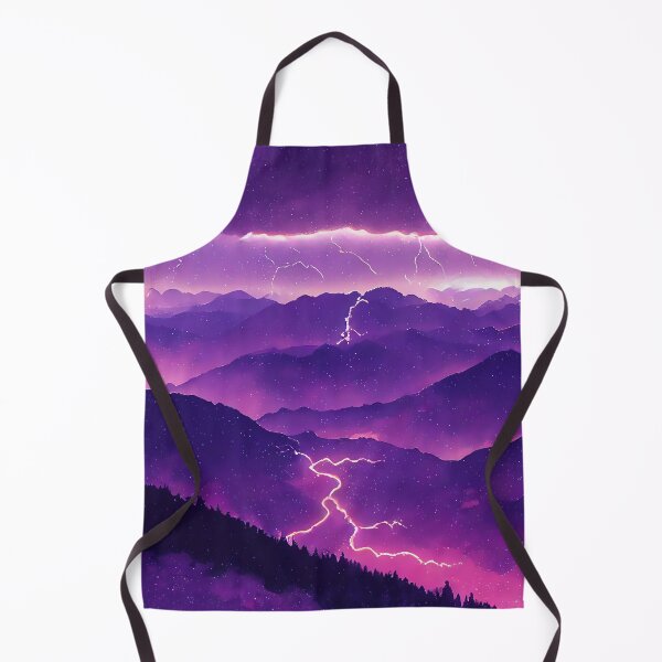 Item preview, 9pm Electric Storm in Japanese Mountains - Anime Landscape - Genshin Impact Symbol Element Electro Lightning - Inazuma designed and sold by Fregoulix.