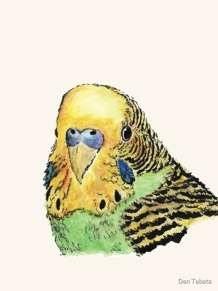 Artwork view, Prettyboy the Green Parakeet designed and sold by Dan Tabata
