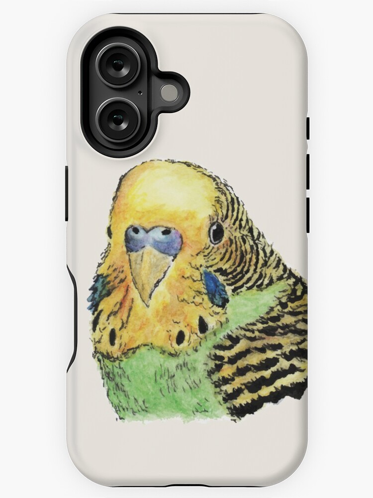 Thumbnail 1 of 4, iPhone Case, Prettyboy the Green Parakeet designed and sold by dmtab.
