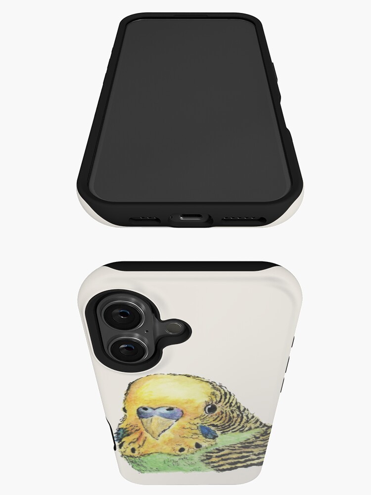 Thumbnail 3 of 4, iPhone Case, Prettyboy the Green Parakeet designed and sold by dmtab.