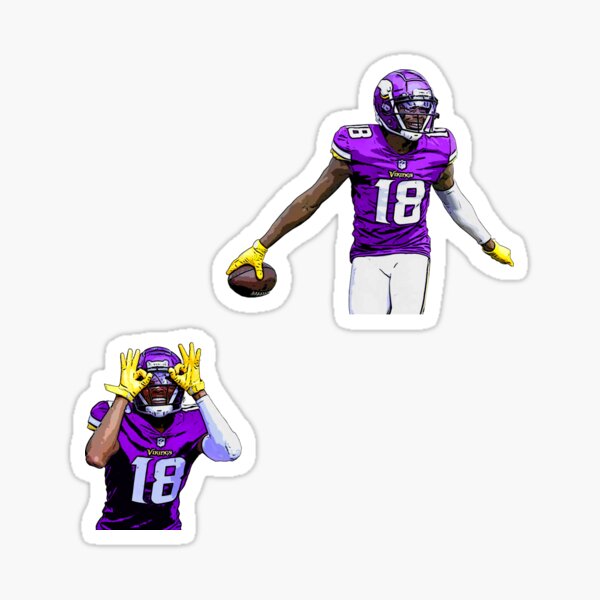 Justin Jefferson Graphic Toon Minnesota Vikings Football Griddy