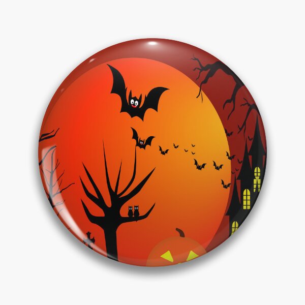 Item preview, Halloween Bat and House and Red Moon designed and sold by Sus94ovan.