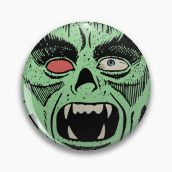 Artikelvorschau, GRÜNER SCHÄDEL MIT DEM FEINEN HAAR, EINEM AUGEN UND BÖSEN ZÄHNEN, HALLOWEEN entworfen und verkauft von LouDisign.
