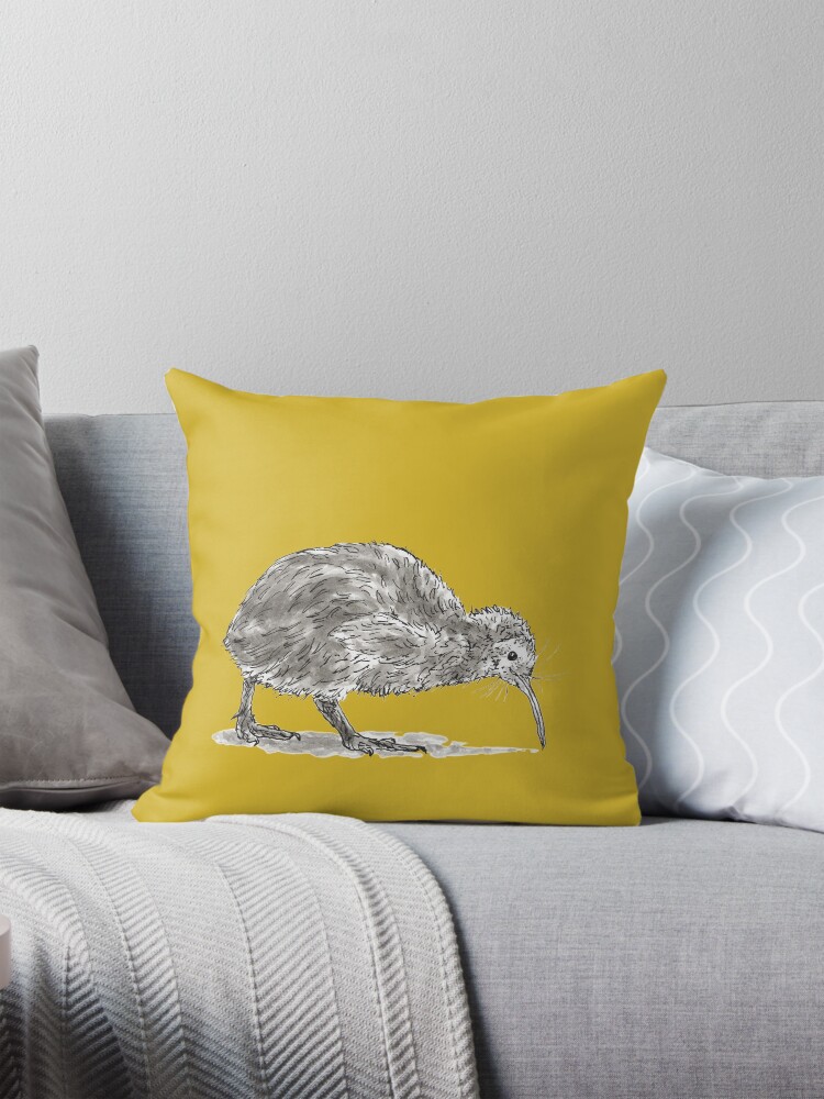 Thumbnail 1 of 4, Pillow, Kiwi Bird designed and sold by dmtab.