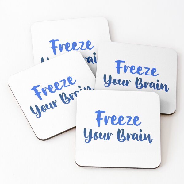 Item preview, Heathers Freeze Your Brain Cursive Blue Musical Sticker designed and sold by Brooke’s Broadway Stickers.