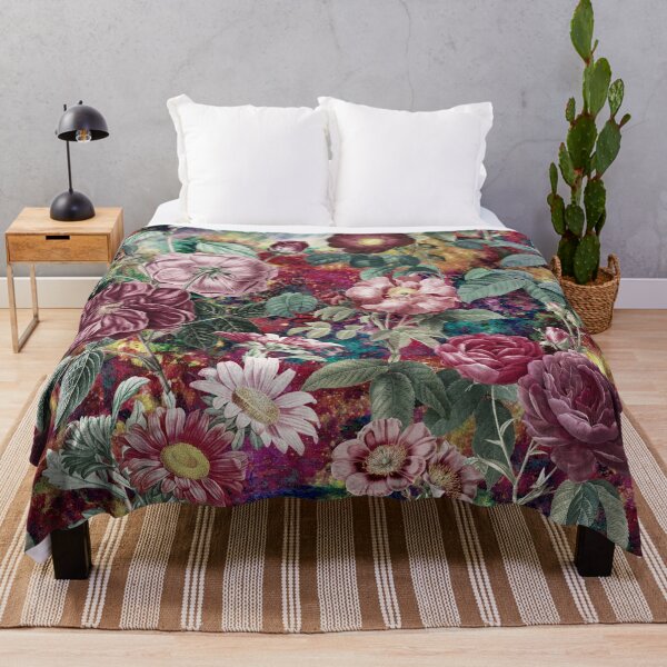 Item preview, Stylish Vintage floral pattern heaven, plants pattern, botanical illustration, multicoloured red floral designed and sold by ZeinabTaha.