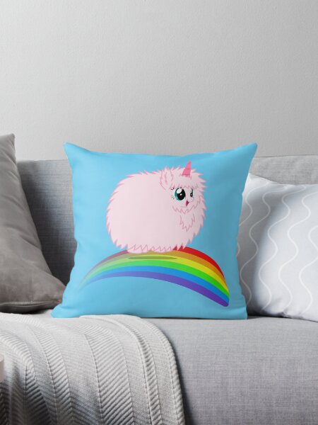 Fluffy Unicorn Pillows Cushions for Sale Redbubble