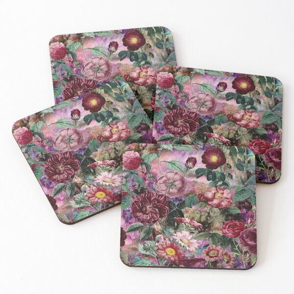 Item preview, Stylish Vintage floral pattern heaven, plants pattern, botanical illustration, multicoloured pink floral designed and sold by ZeinabTaha.