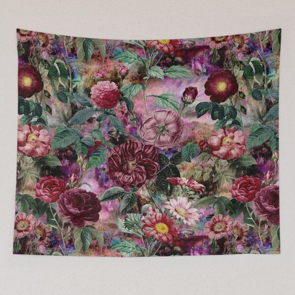 Item preview, Stylish Vintage floral pattern heaven, plants pattern, botanical illustration, multicoloured pink floral designed and sold by ZeinabTaha.