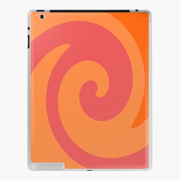 Melon orange monochromatic stripe wave pattern iPad Skin