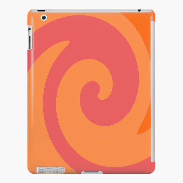 Melon orange monochromatic stripe wave pattern iPad Snap Case