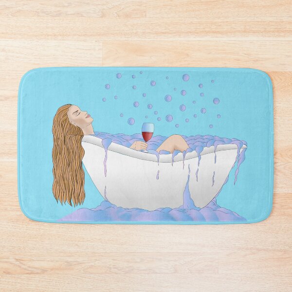 Item preview, Girl taking a bath with wine and bubbles designed and sold by DanaMire.