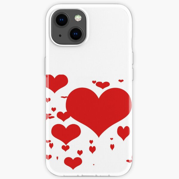 Red hearts for love pattern  iPhone Soft Case