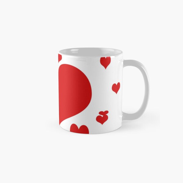 Red hearts for love pattern Classic Mug