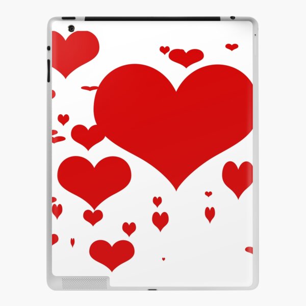 Red hearts for love pattern iPad Skin