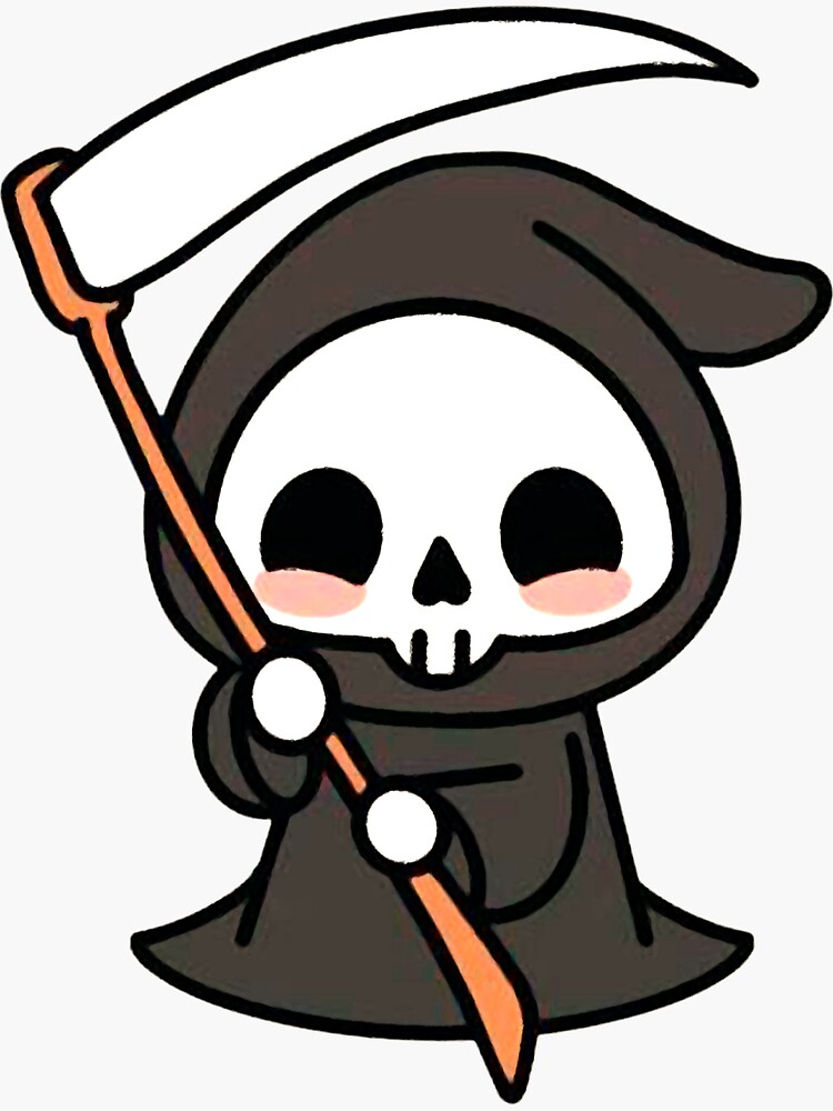 grim reaper for halloween | Sticker