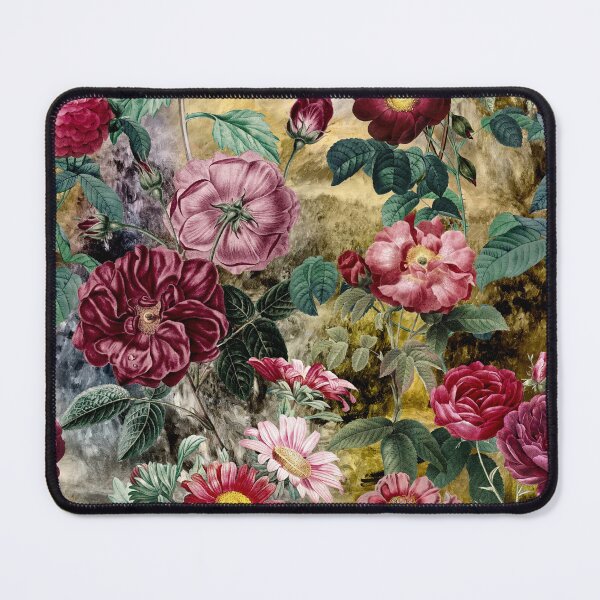 Item preview, Stylish Vintage floral pattern heaven, plants pattern, botanical illustration, yellow grey floral designed and sold by ZeinabTaha.