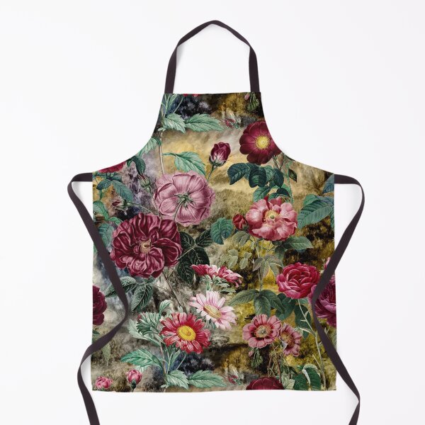Item preview, Stylish Vintage floral pattern heaven, plants pattern, botanical illustration, yellow grey floral designed and sold by ZeinabTaha.